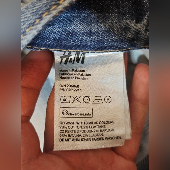 H&M men's slim fit denim jeans 34/32 used good condition - Picture 7 of 8